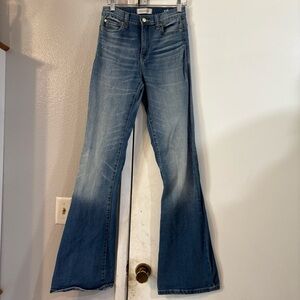 Henry & Bell High Waisted Flare Jeans Stretch Medium Wash Cowgirl Boho Rodeo 26